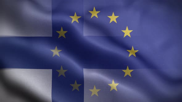 EU Finland Flag Loop Background 4K
