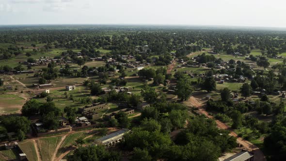 Africa Mali Village And Forest Aerial View 9