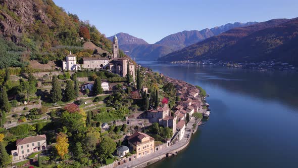 Morcote a Municipality of Switzerland on the Shores of Lake Lugano alt