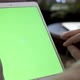 Man Using Tablet With Green Screen - VideoHive Item for Sale