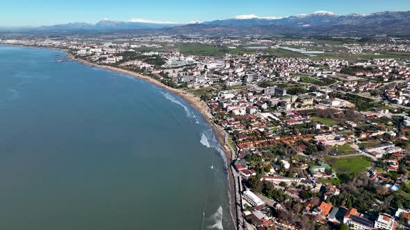 Aerial Footage of the Antique City Side, Turkey 4 K alt