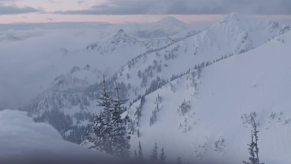 Blizzard Snow Clouds Time Lapse In Snowy Winter Weather Conditions In Cascade Mountain Range alt