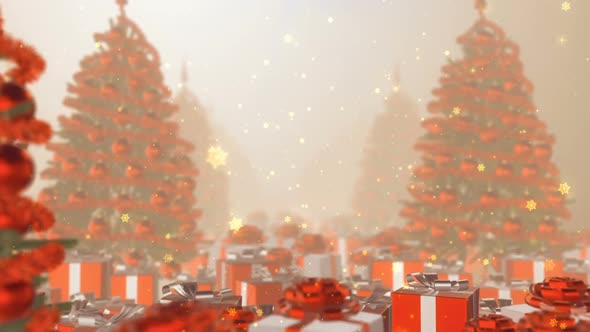 Christmas Tree Snowflakes Moving