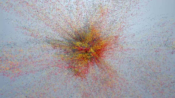 Slow Motion of Color Powder Explosion alt