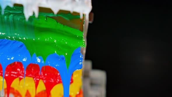 Several Ink For Print Tee Shirt Stuck On Handle. alt