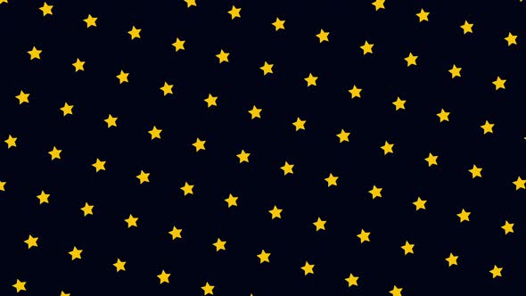 Cute cartoon animation of the small stars moving upwards alt