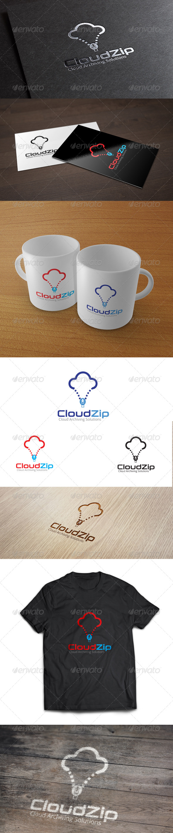Cloud Zip - Logo Template - Symbols Logo Templates