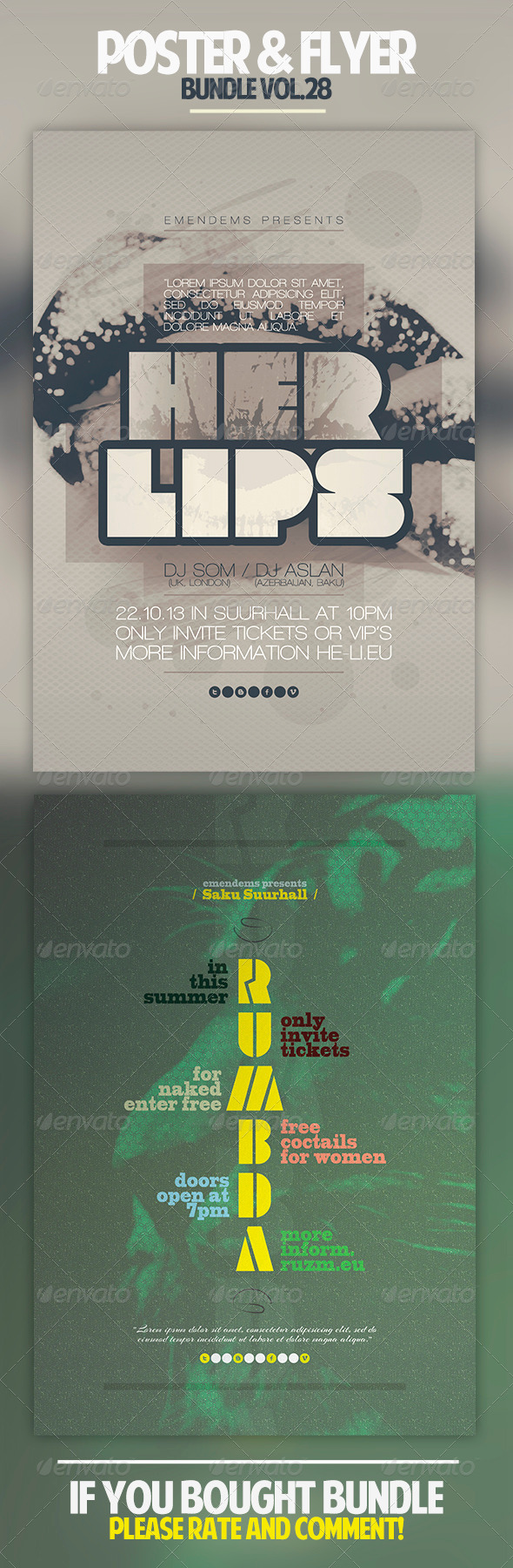 Poster & Flyer Bundle Vol.28 - Clubs & Parties Events