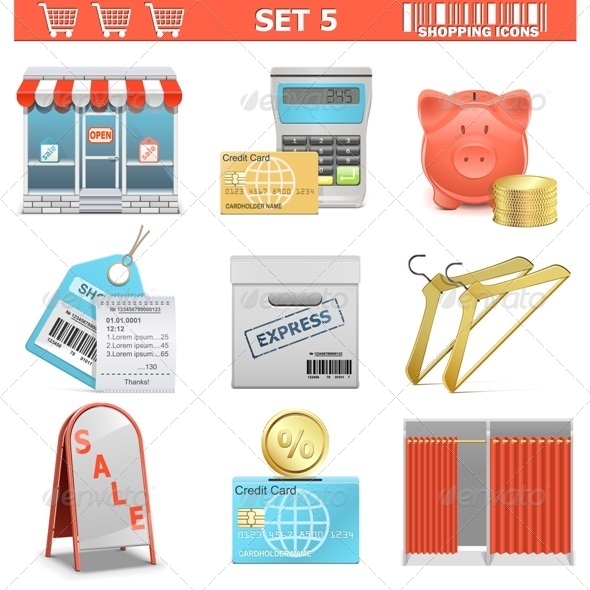 Shopping Icons Set 5 - Commercial / Shopping Conceptual