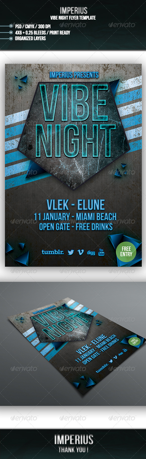 Vibe Night Flyer - Flyers Print Templates