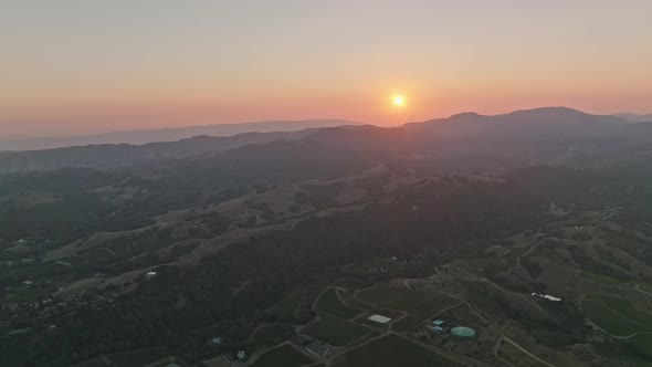 Napa Valley wine country. Homes and business property in local town alt