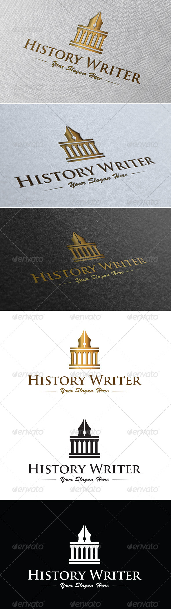 History Writer Logo Template - Buildings Logo Templates