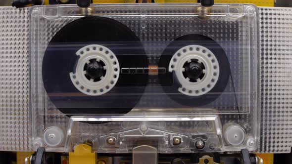 The Cassette Is Played In The Tape Recorder And Rewind The Reel Of The Tape