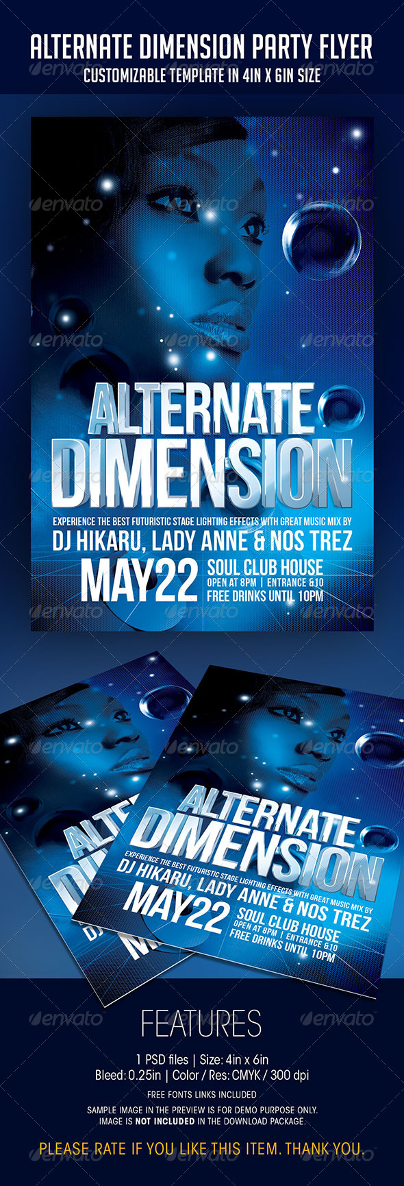 Alternate Dimension Party Flyer - Clubs & Parties Events