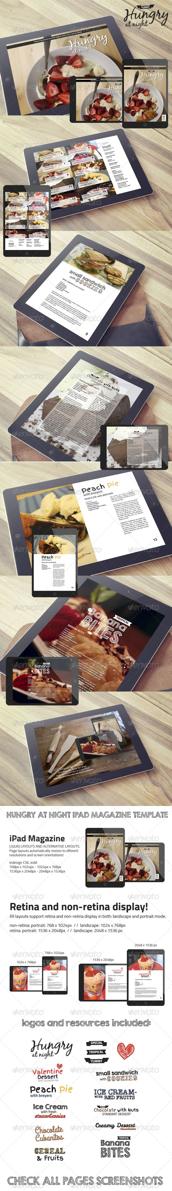 Hungry At Night iPad Magazine Template - Digital Magazines ePublishing