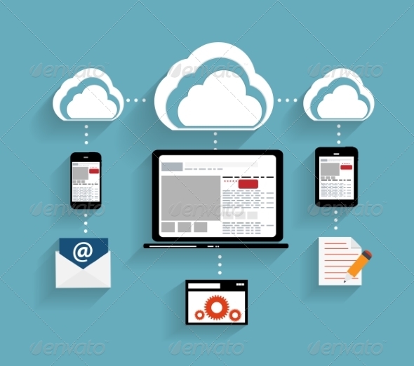 Cloud Computing Concept on Different Devices - Computers Technology
