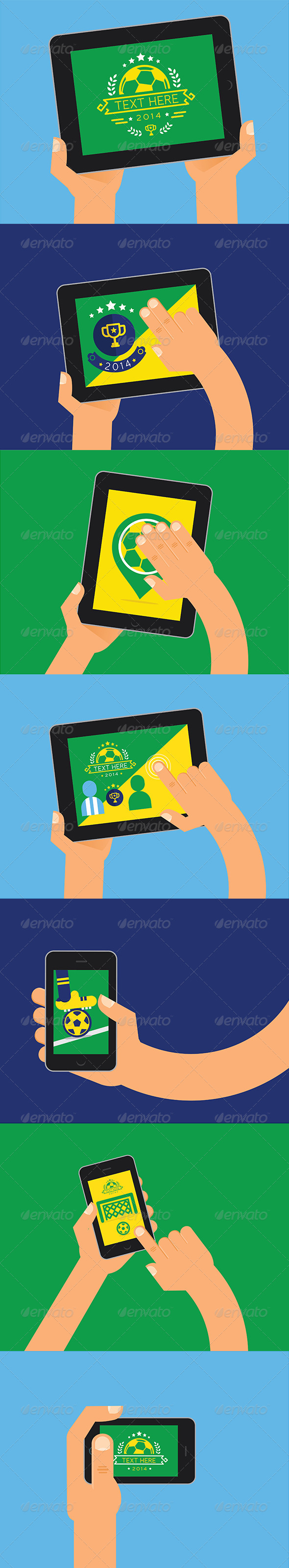 Soccer Tablets Brazil Design - Sports/Activity Conceptual