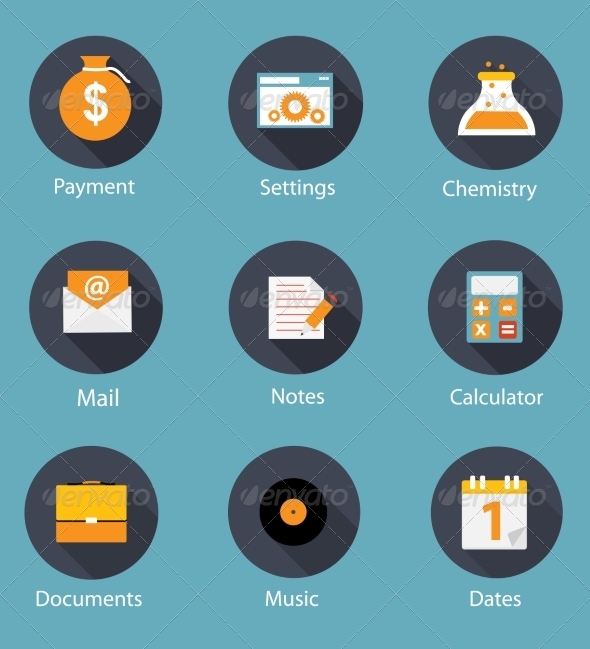 Set of Flat Icons - Web Technology