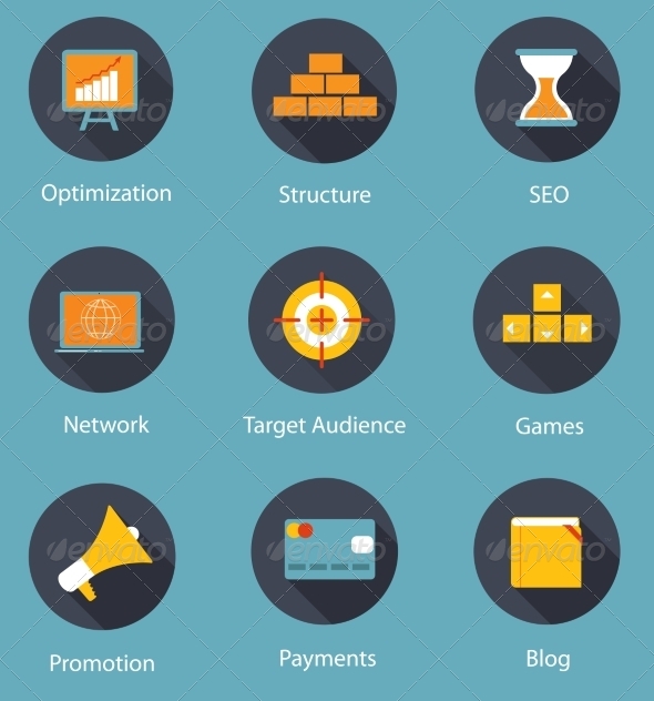 Set of Flat Icons - Web Technology