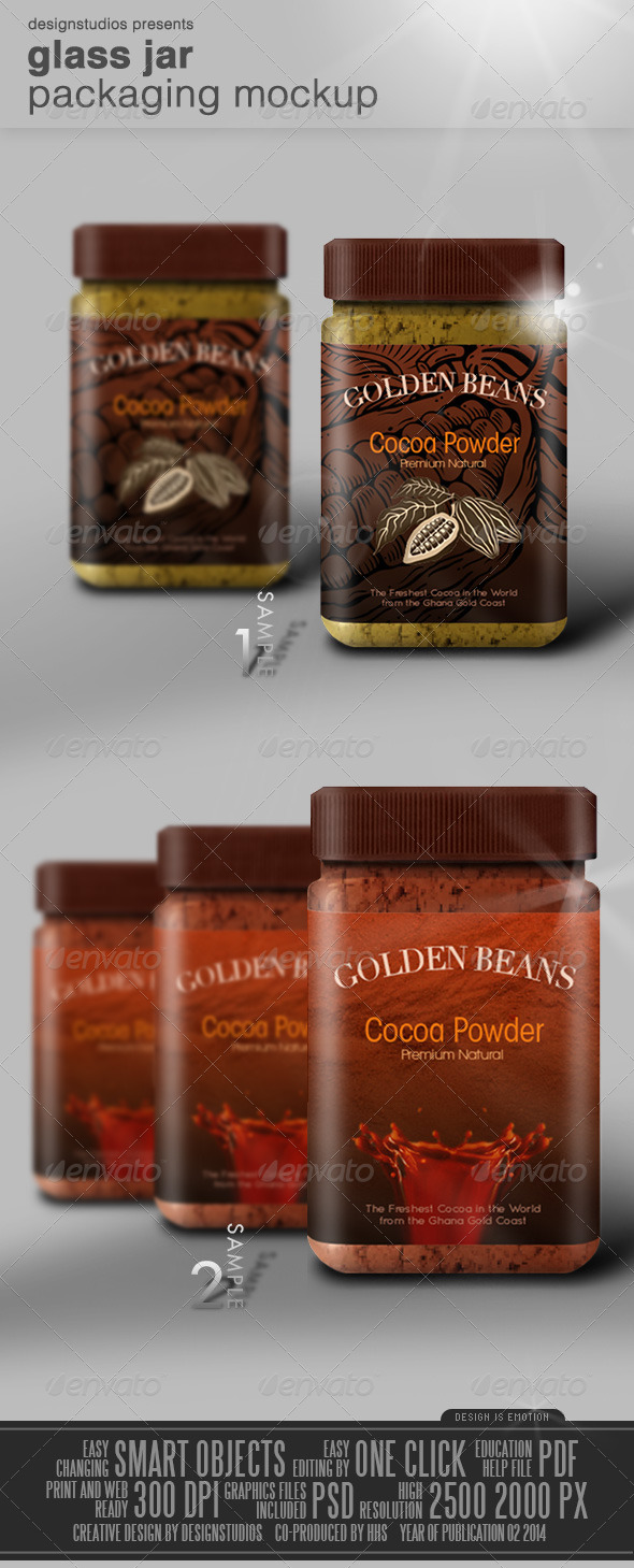 Glass Jar Packaging Mock-Up - Product Mock-Ups Graphics
