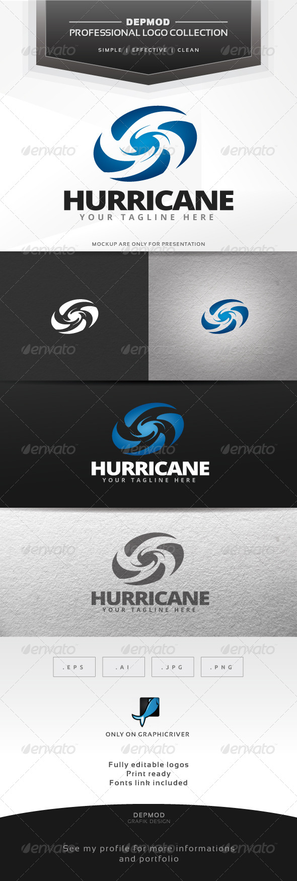 Hurricane Logo - Abstract Logo Templates