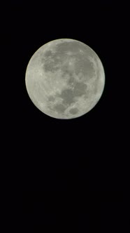 Vertical Video of the Full Moon in the Night Sky alt