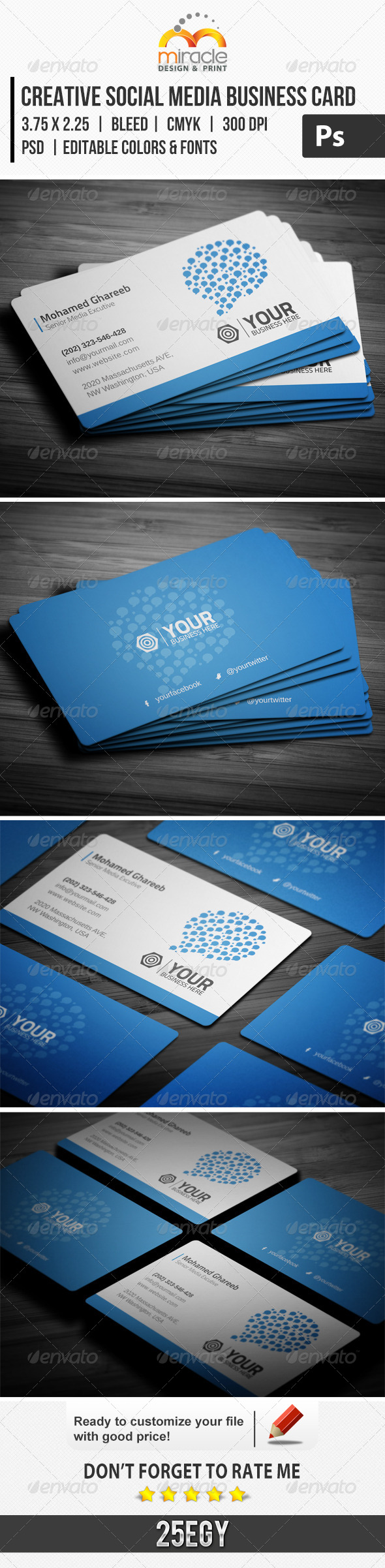 Creative Social Media Business Card - Creative Business Cards