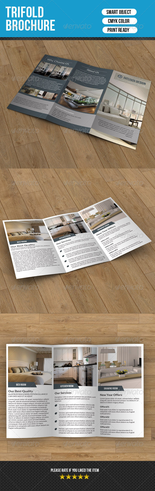 Minimal Trifold-Interior Design V3 - Corporate Brochures