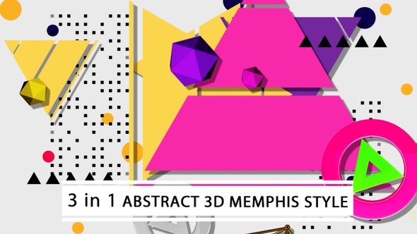 Abstract 3D Memphis Style