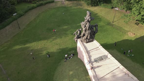 Kyiv, Ukraine: Babi Yar. Memorial Mass Murder of Jews. Aerial View alt