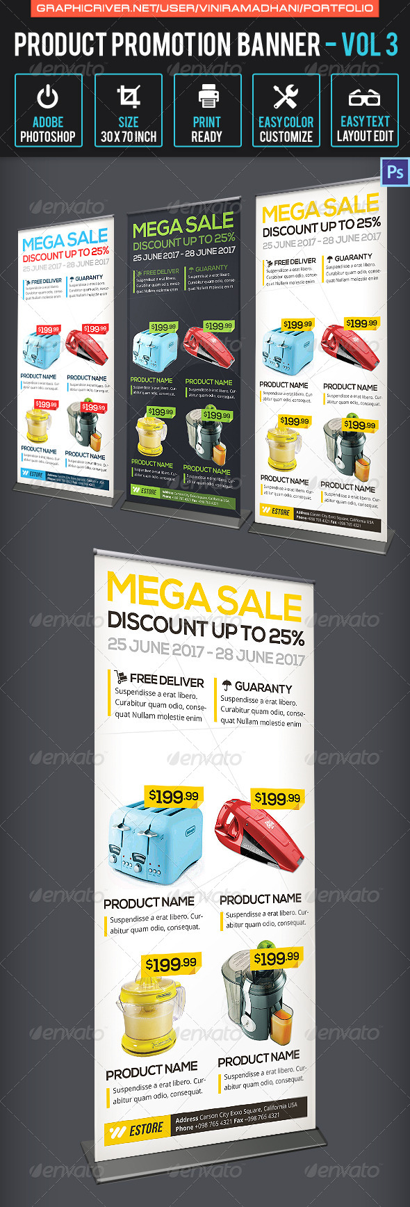 Product Promotion Banner | Volume 3 - Signage Print Templates