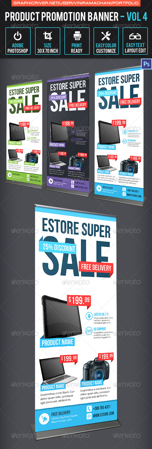 Product Promotion Banner | Volume 4 - Signage Print Templates
