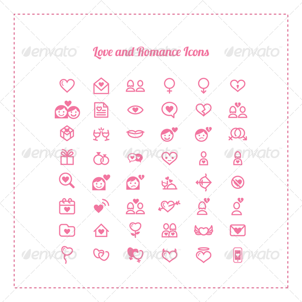 48 Love and Romance Icons - Icons