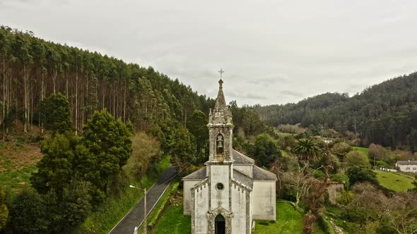 San Fiz De Esteiro Church and Cemetery Lugo Galicia Spain