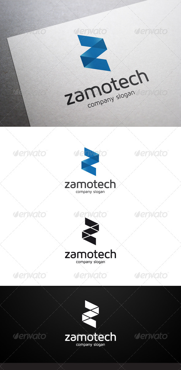 Zamotech Z Letter Logo - Letters Logo Templates