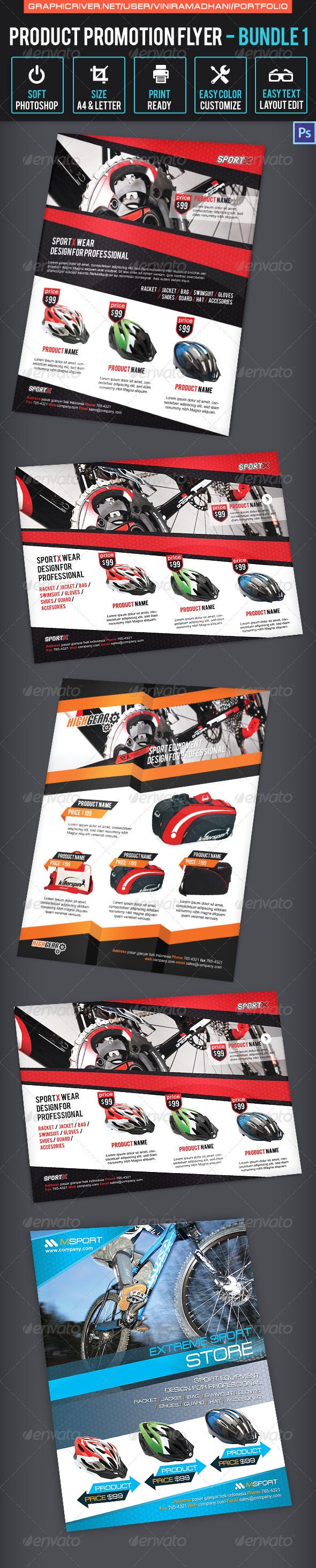 Product Promotion Flyer Bundle 1 - Commerce Flyers