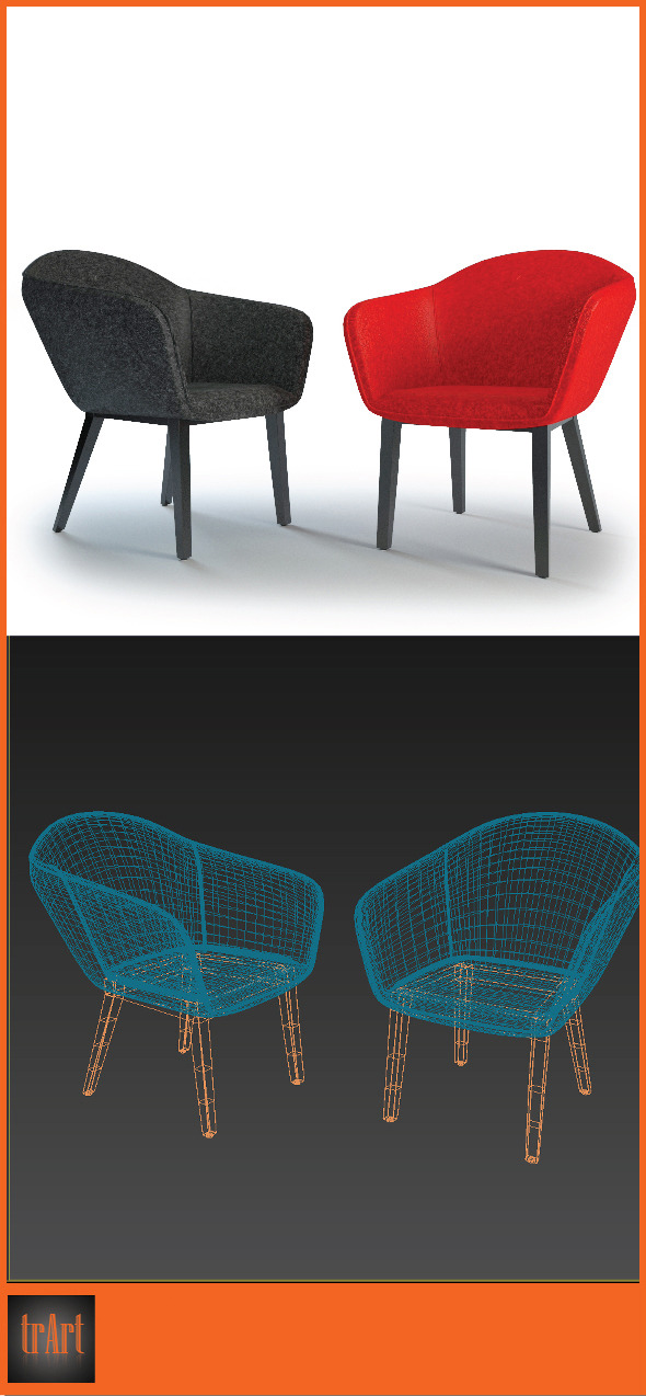 Realistic Chair Armchair - 3Docean 7023653