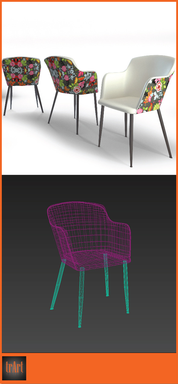 Realistic Chair Armchair - 3Docean 7024353