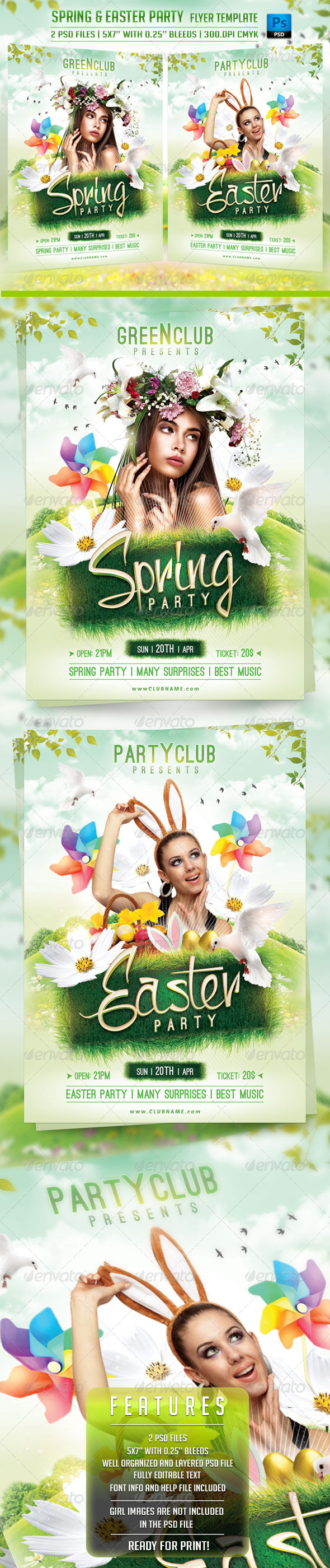 Spring and Easter Flyer Template - Holidays Events