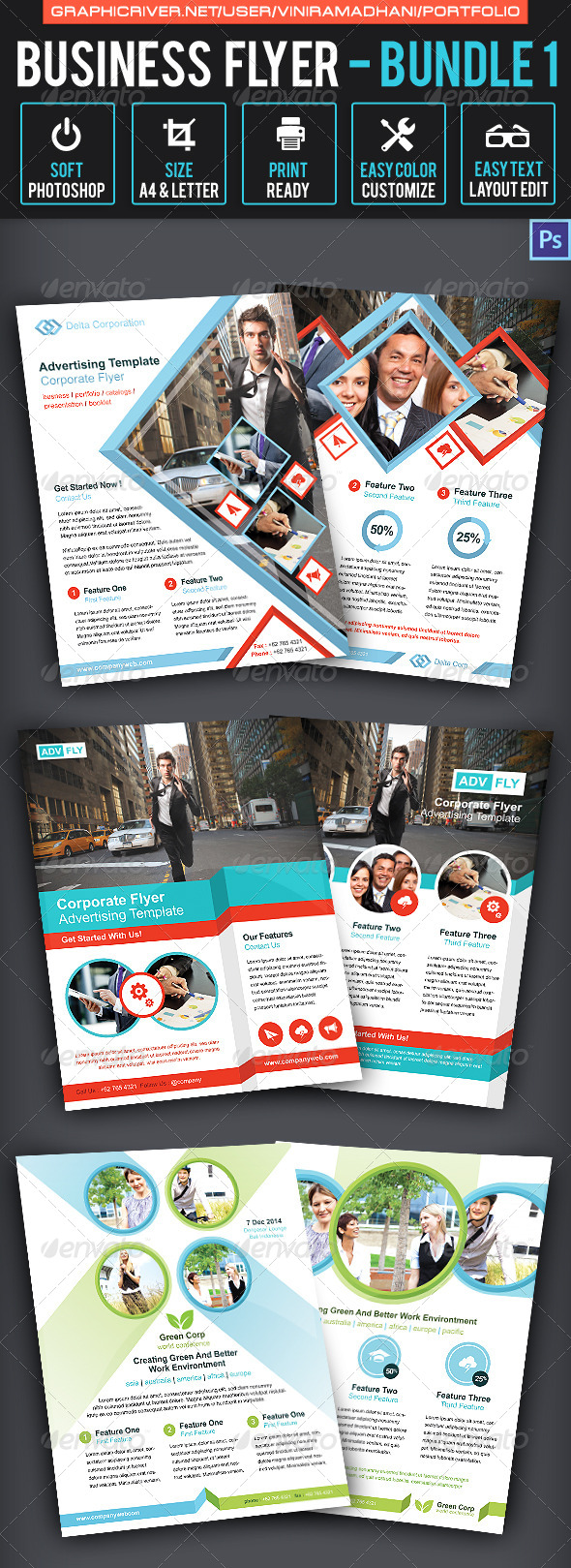 Business Flyer Bundle 1 - Corporate Flyers