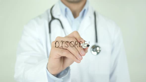 Disorder, Doctor Writing on Transparent Screen alt