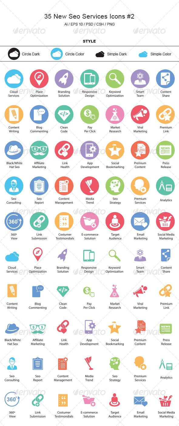 New SEO Services Icons #2 - Business Icons