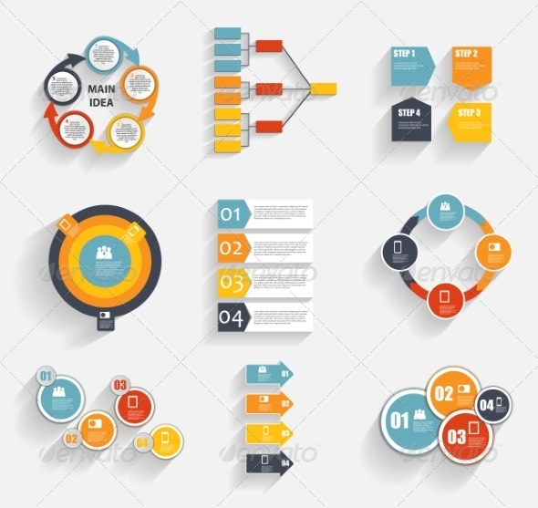 Collection of Infographic Templates for Business - Retail Commercial / Shopping