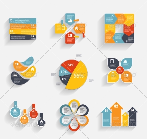 Collection of Infographic Templates for Business - Retail Commercial / Shopping