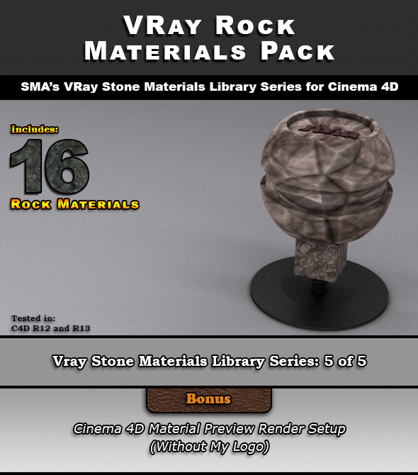 16 VRay Rock - 3Docean 7029282