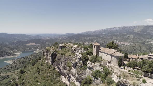 Old Medieval Town of Siurana on the Top of a Cliff Tarragona Catalonia Spain