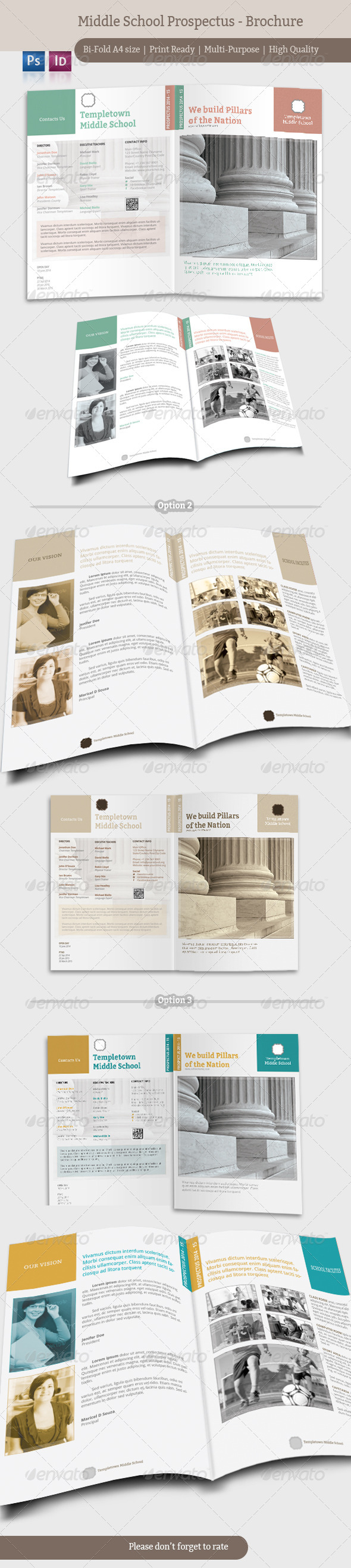 Middle School Prospectus - Brochure - Brochures Print Templates