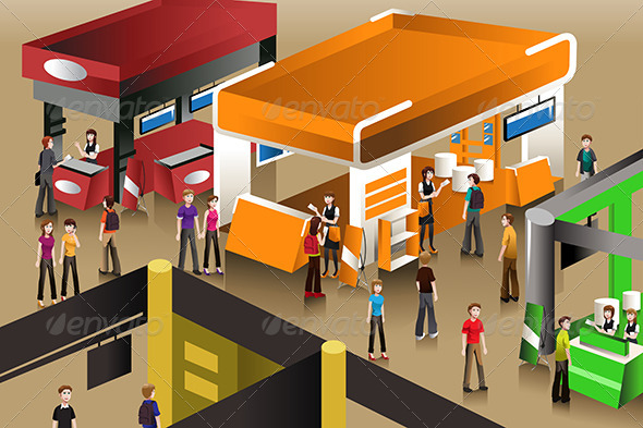 The Scene at an Exhibition Booths - Commercial / Shopping Conceptual