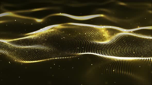 Gold Wave Background.