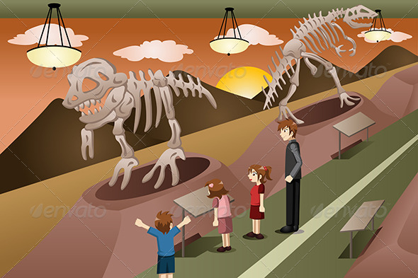 Kids on a Field Trip to a Museum - People Characters